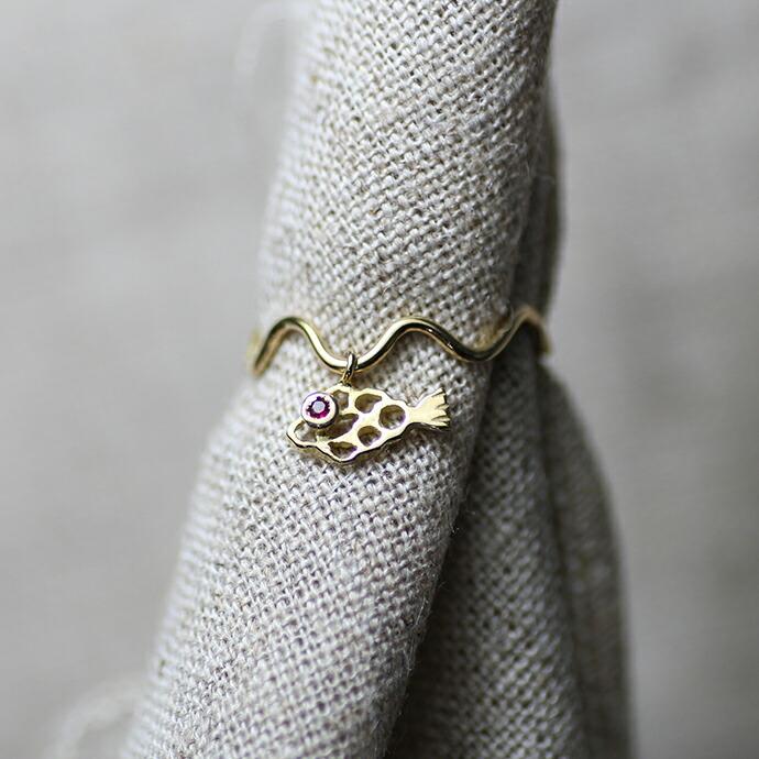 イロンデール エペパン hirondelle et pepin / k18 hr-20fw-563 fishing リング / ゴールド レディース 指輪 ギフト プレゼント 記念日 アクセ… | hirondelle | 06