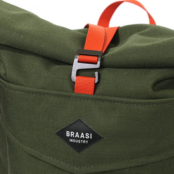 BRAASI INDUSTRY（ブラアシィインダストリー） / メンズ リュック 大容量 防水 通勤 通学 新生活 LEVO - 25L Khaki/Orange 耐水ロールトップバ… |  | 04