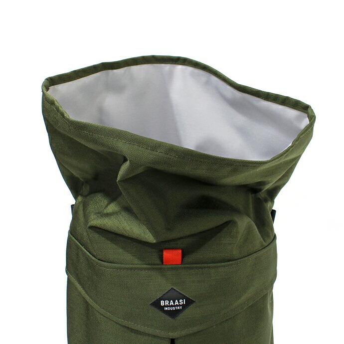 BRAASI INDUSTRY（ブラアシィインダストリー） / メンズ リュック 大容量 防水 通勤 通学 新生活 LEVO - 25L Khaki/Orange 耐水ロールトップバ… |  | 05