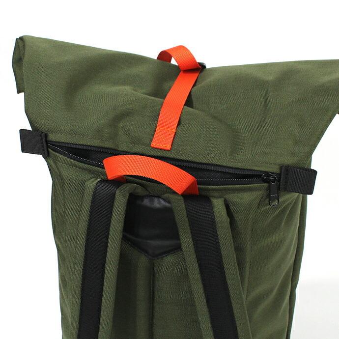 BRAASI INDUSTRY（ブラアシィインダストリー） / メンズ リュック 大容量 防水 通勤 通学 新生活 LEVO - 25L Khaki/Orange 耐水ロールトップバ… |  | 08