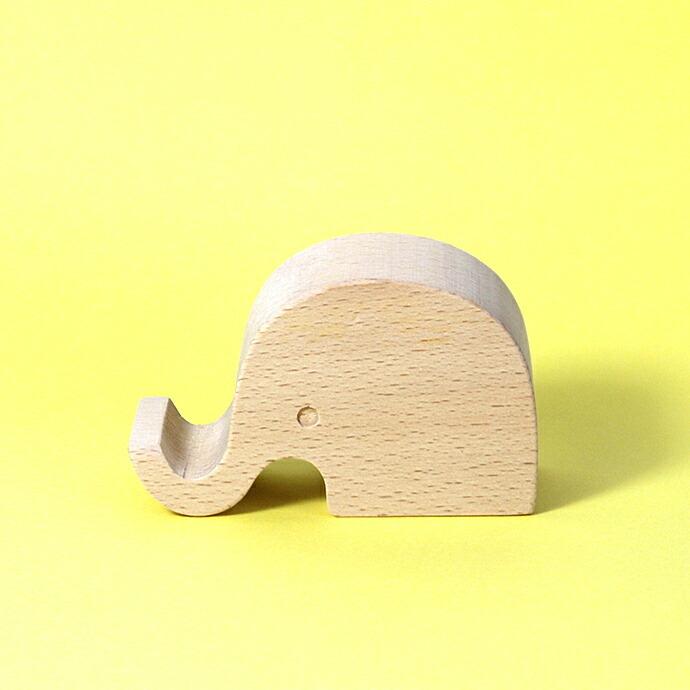 KIKKERLAND（キッカーランド）Beechwood Phone Stand - Elephant ビーチウッドフォンスタンド エレファント | 