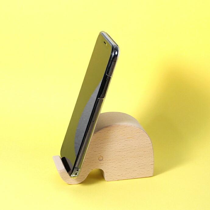 KIKKERLAND（キッカーランド）Beechwood Phone Stand - Elephant ビーチウッドフォンスタンド エレファント |  | 01