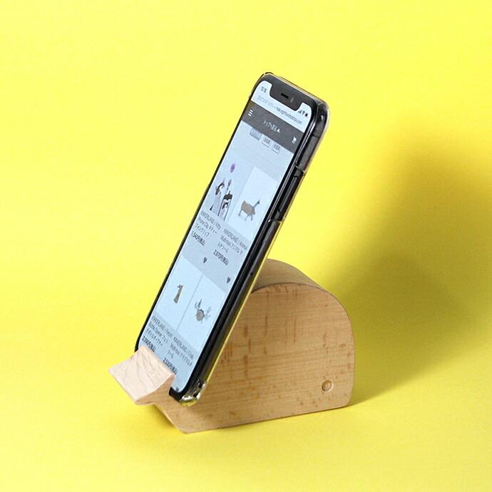 KIKKERLAND（キッカーランド）Beechwood Phone Stand - Whale ビーチウッドフォンスタンド ホエール |  | 01
