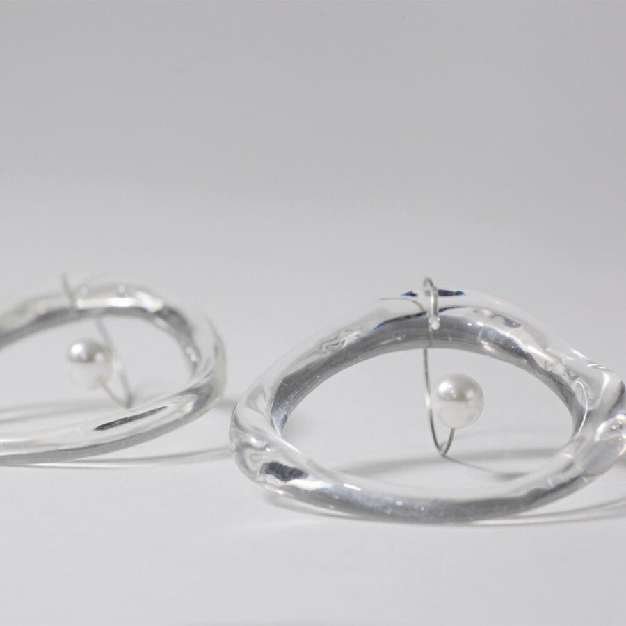 Iria Ashimine（イリア アシミネ） / CIRCLE' Transparent ピアス - CLEAR レディース ギフト プレゼント 記念日 アクセサリー ジュエリー 透明 クリア … | clear | 04