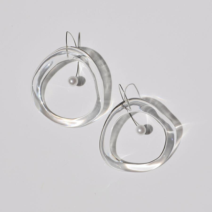 Iria Ashimine（イリア アシミネ） / CIRCLE' Transparent ピアス - CLEAR レディース ギフト プレゼント 記念日 アクセサリー ジュエリー 透明 クリア … | clear | 07