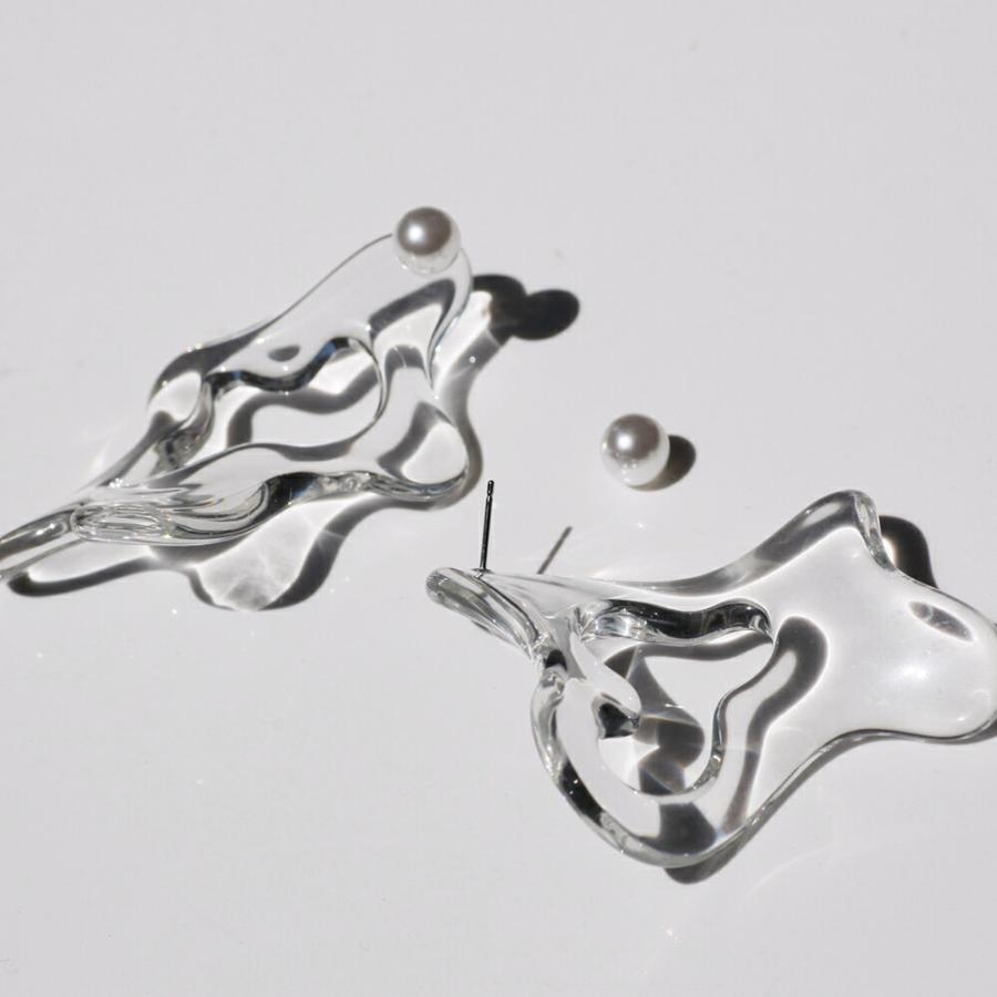 Iria Ashimine（イリア アシミネ） / Twist ピアス - CLEAR レディース ギフト プレゼント 記念日 アクセサリー ジュエリー 透明 クリア 素材 … | clear | 04