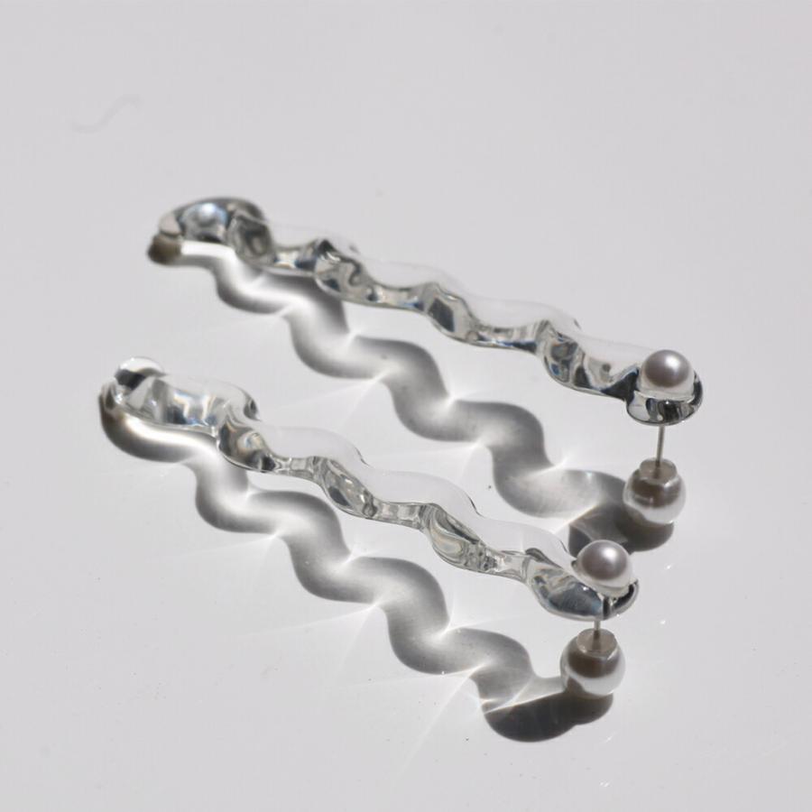 Iria Ashimine（イリア アシミネ） / Snake long ピアス - CLEAR レディース ギフト プレゼント 記念日 アクセサリー ジュエリー 透明 クリア … | clear | 03