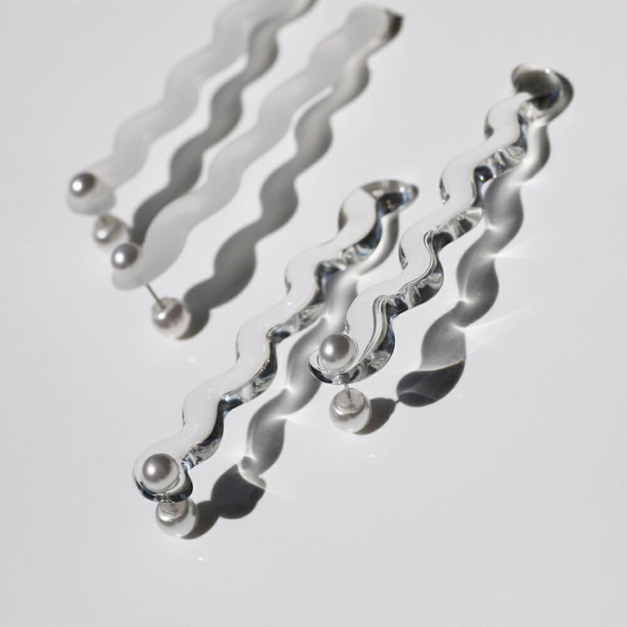 Iria Ashimine（イリア アシミネ） / Snake long ピアス - CLEAR レディース ギフト プレゼント 記念日 アクセサリー ジュエリー 透明 クリア … | clear | 07