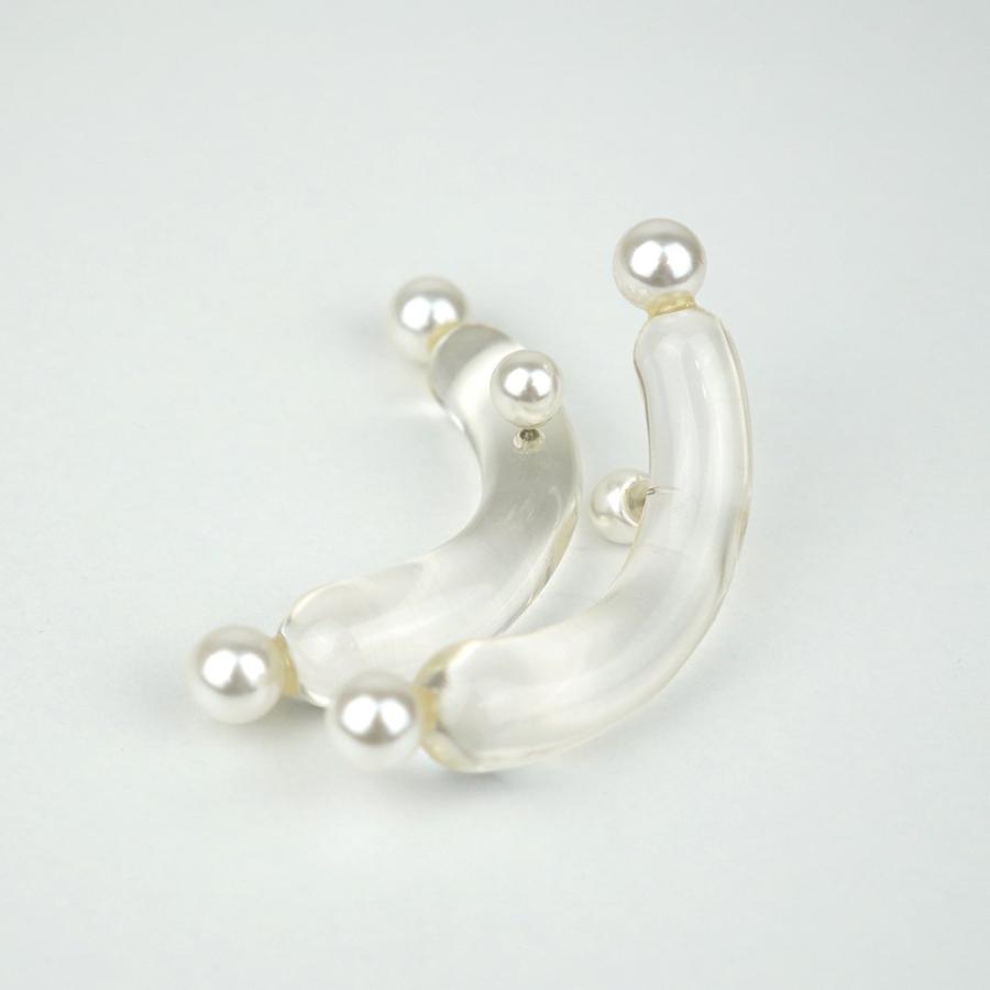 ＼ 訳あり 60%OFF／ Iria Ashimine（イリア アシミネ） / Maccheroni ピアス - CLEAR プチギフト お祝い 贈り物 ポイント 消化 買いまわり プレゼント | Eimee Law | 13