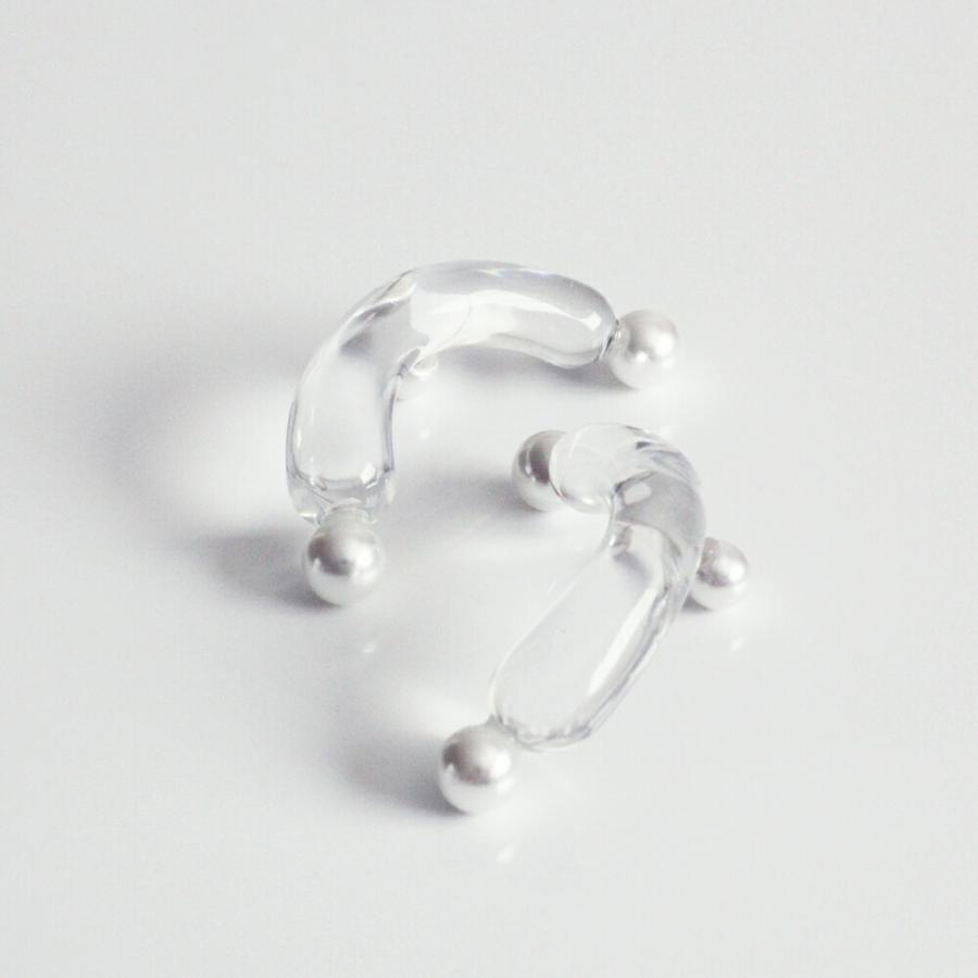 ＼ 訳あり 60%OFF／ Iria Ashimine（イリア アシミネ） / Maccheroni ピアス - CLEAR プチギフト お祝い 贈り物 ポイント 消化 買いまわり プレゼント | Eimee Law | 02