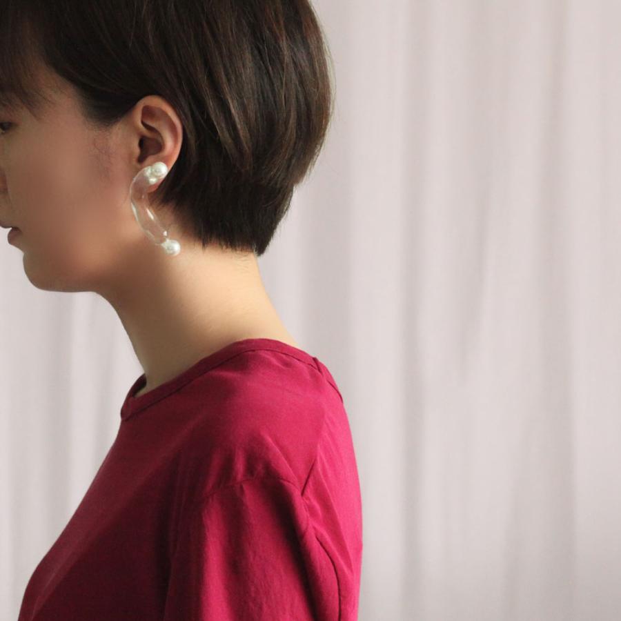 ＼ 訳あり 60%OFF／ Iria Ashimine（イリア アシミネ） / Maccheroni ピアス - CLEAR プチギフト お祝い 贈り物 ポイント 消化 買いまわり プレゼント | Eimee Law | 03