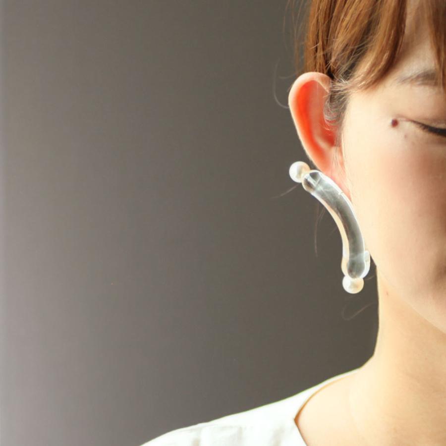 ＼ 訳あり 60%OFF／ Iria Ashimine（イリア アシミネ） / Maccheroni ピアス - CLEAR プチギフト お祝い 贈り物 ポイント 消化 買いまわり プレゼント | Eimee Law | 05