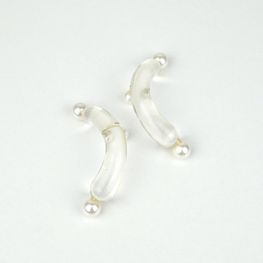 ＼ 訳あり 60%OFF／ Iria Ashimine（イリア アシミネ） / Maccheroni ピアス - CLEAR プチギフト お祝い 贈り物 ポイント 消化 買いまわり プレゼント | Eimee Law | 07