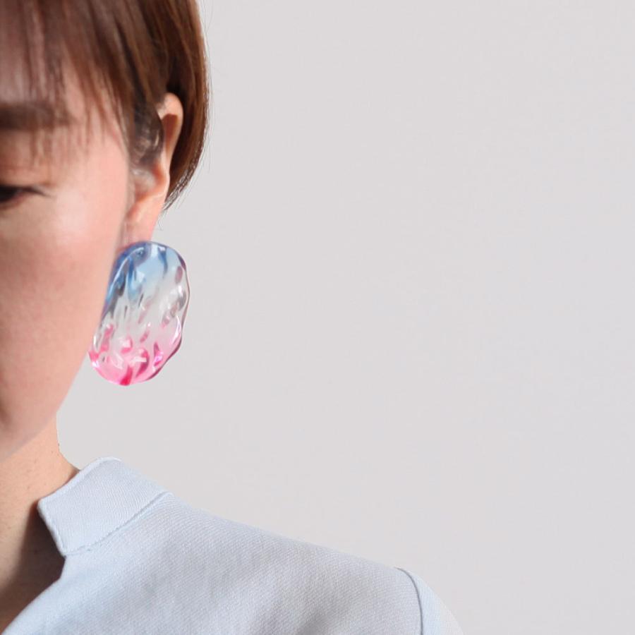 Iria Ashimine（イリア アシミネ） / Sunrise ピアス - PINK レディース ギフト プレゼント 記念日 アクセサリー ジュエリー 透明 クリア 素材 樹脂 大ぶり あ… | Pink | 09