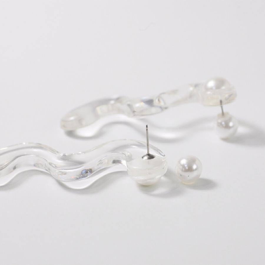 Iria Ashimine（イリア アシミネ） / Snake : transparent ピアス - CLEAR レディース ギフト プレゼント 記念日 アクセサリー ジュエリー 透明 クリア 素材 … | clear | 04