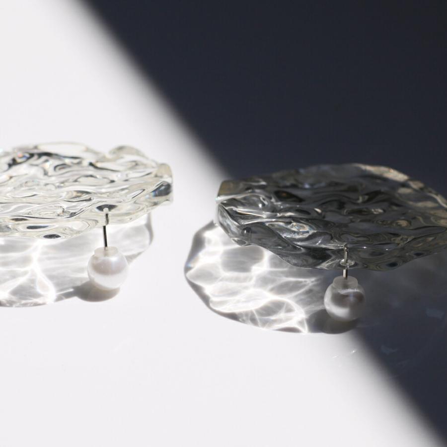 ＼ 訳あり 60%OFF／ Iria Ashimine（イリア アシミネ） / Ocean : pearl pushback ピアス - CLEAR プチギフト お祝い 贈り物 ポイント 消化 買いまわり プレゼ… | Eimee Law | 03