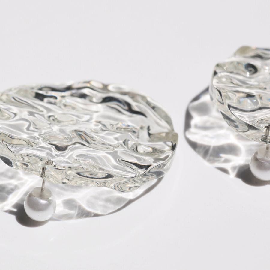 ＼ 訳あり 60%OFF／ Iria Ashimine（イリア アシミネ） / Ocean : pearl pushback ピアス - CLEAR プチギフト お祝い 贈り物 ポイント 消化 買いまわり プレゼ… | Eimee Law | 04