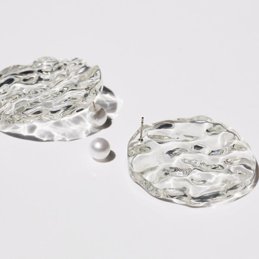 ＼ 訳あり 60%OFF／ Iria Ashimine（イリア アシミネ） / Ocean : pearl pushback ピアス - CLEAR プチギフト お祝い 贈り物 ポイント 消化 買いまわり プレゼ… | Eimee Law | 05