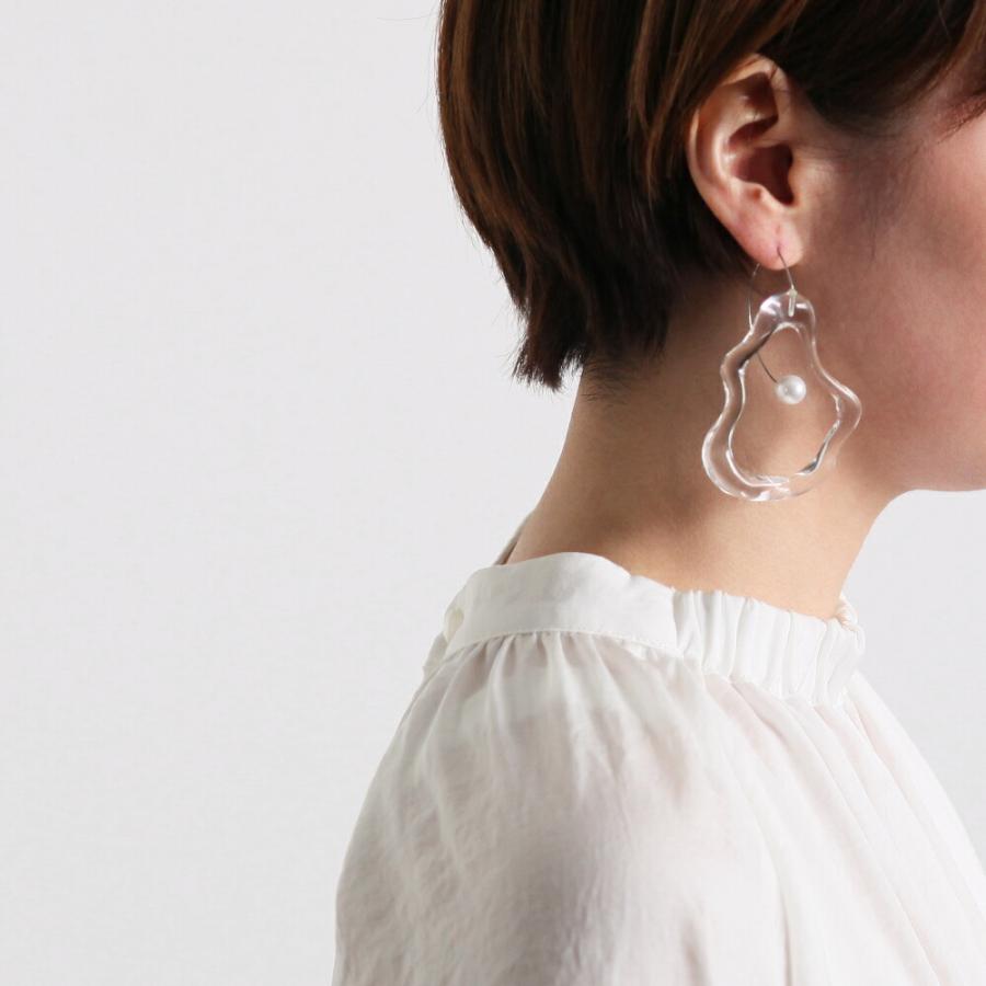 Iria Ashimine（イリア アシミネ） / Oyster : Tasmania transparent ピアス レディース ギフト プレゼント 記念日 アクセサリー ジュエリー 透… | 