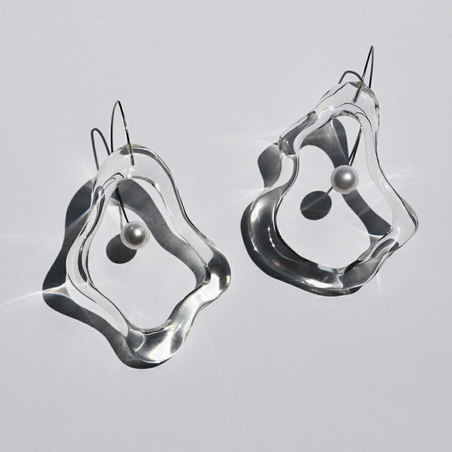 Iria Ashimine（イリア アシミネ） / Oyster : Tasmania transparent ピアス レディース ギフト プレゼント 記念日 アクセサリー ジュエリー 透… |  | 01
