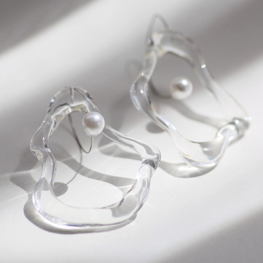 Iria Ashimine（イリア アシミネ） / Oyster : Tasmania transparent ピアス レディース ギフト プレゼント 記念日 アクセサリー ジュエリー 透… |  | 04