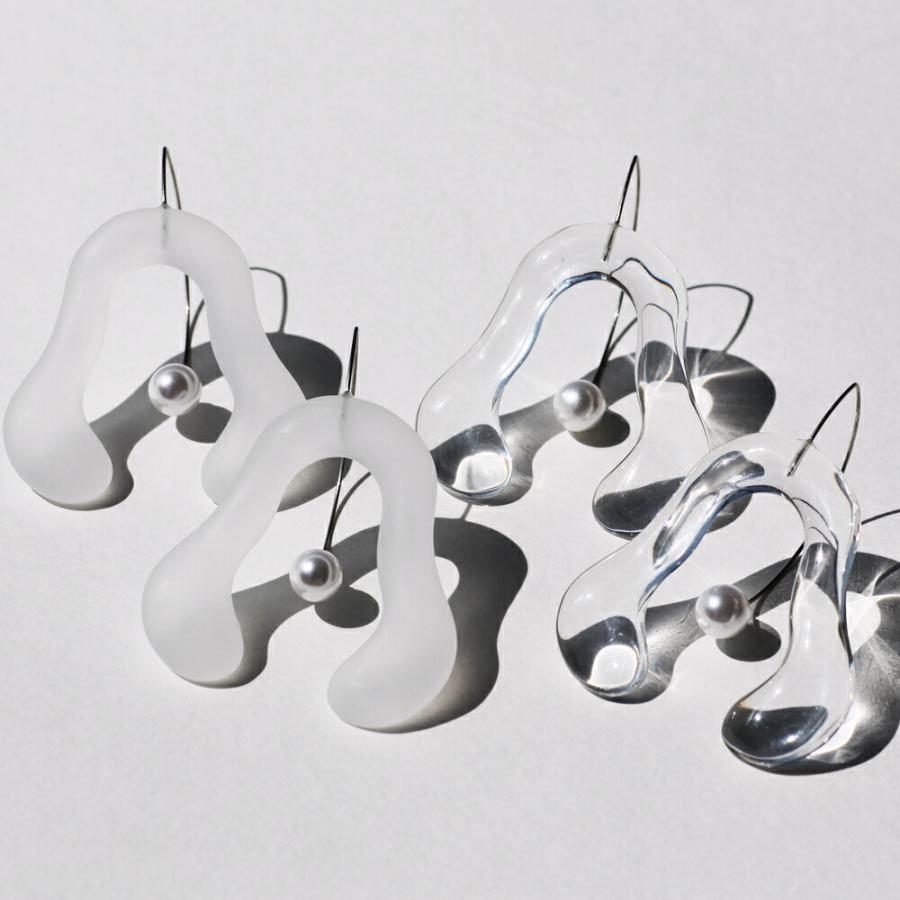 Iria Ashimine（イリア アシミネ） / CRAB PINCER ピアス - CLEAR レディース ギフト プレゼント 記念日 アクセサリー ジュエリー 透明 クリア 素材 樹脂 大ぶ… | clear | 02