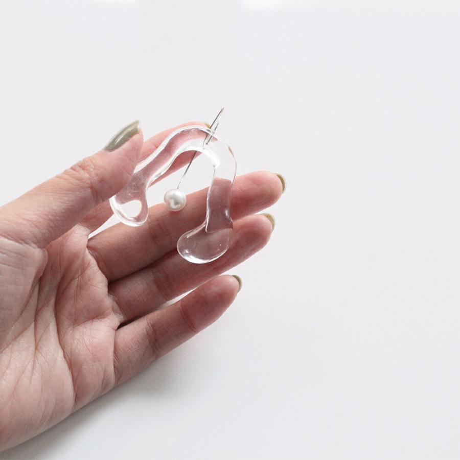 Iria Ashimine（イリア アシミネ） / CRAB PINCER ピアス - CLEAR レディース ギフト プレゼント 記念日 アクセサリー ジュエリー 透明 クリア 素材 樹脂 大ぶ… | clear | 03