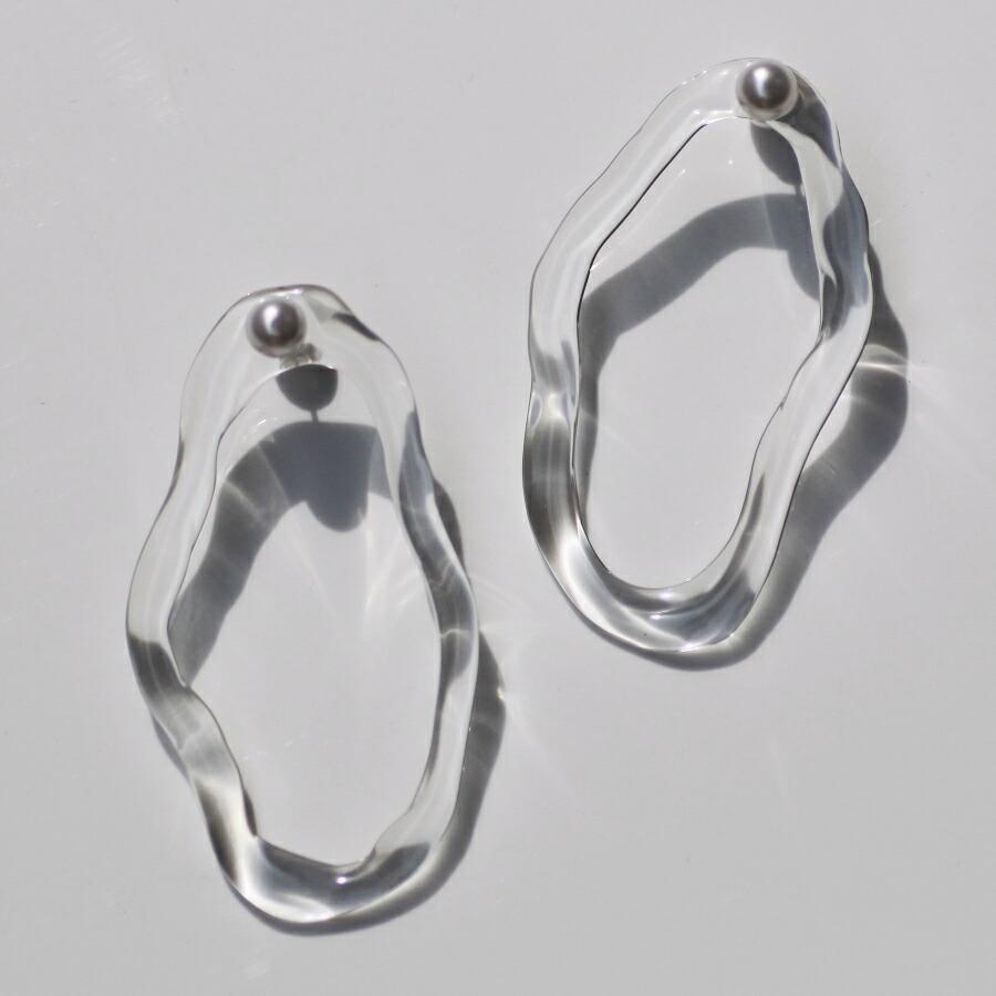 Iria Ashimine（イリア アシミネ） / PEARL DROP' transparent ピアス レディース ギフト プレゼント 記念日 アクセサリー ジュエリー 透明 クリア 素材 … | Pearl