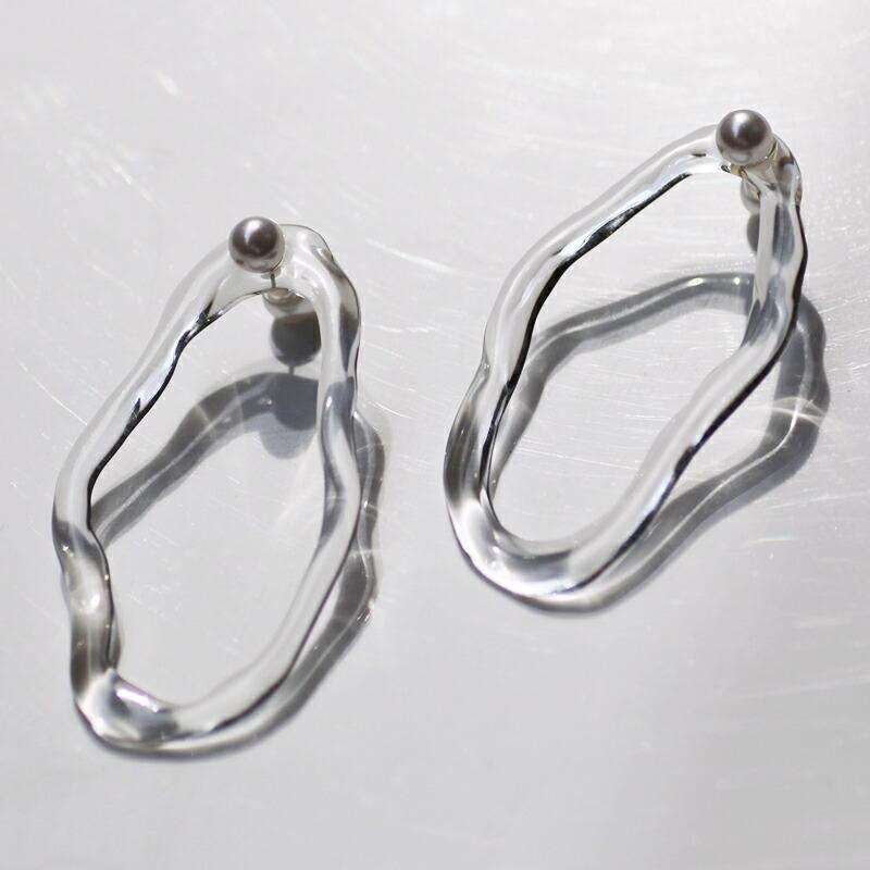 Iria Ashimine（イリア アシミネ） / PEARL DROP' transparent ピアス レディース ギフト プレゼント 記念日 アクセサリー ジュエリー 透明 クリア 素材 … | Pearl | 01
