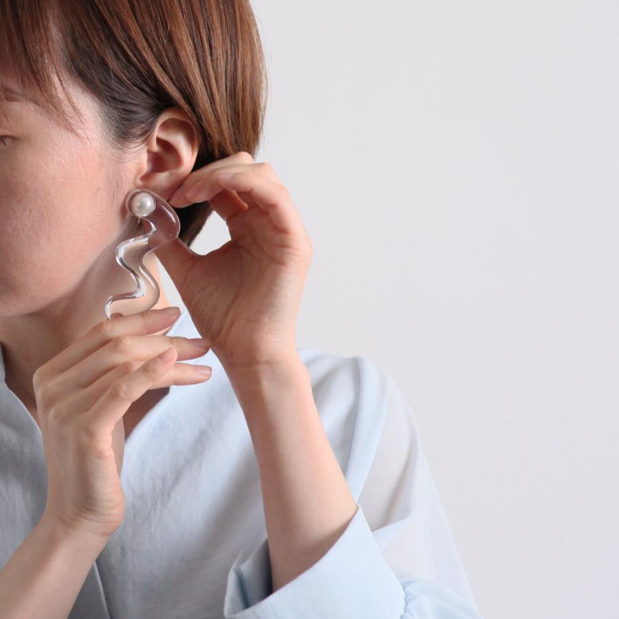 Iria Ashimine（イリア アシミネ） / Snake : transparent イヤリング - CLEAR レディース ノンホール ギフト プレゼント 記念日 アクセサリー ジュエリー 透… | clear | 03