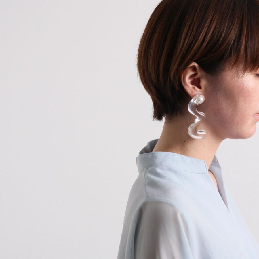 Iria Ashimine（イリア アシミネ） / Snake : transparent イヤリング - CLEAR レディース ノンホール ギフト プレゼント 記念日 アクセサリー ジュエリー 透… | clear | 08