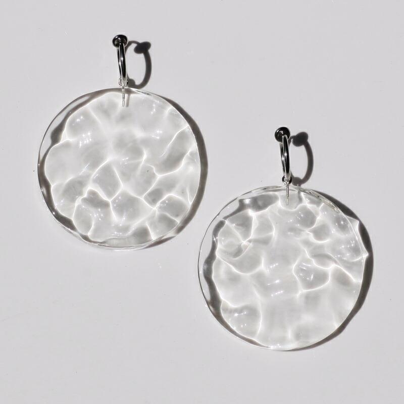 Iria Ashimine（イリア アシミネ） / Ocean イヤリング - CLEAR レディース ノンホール ギフト プレゼント 記念日 アクセサリー ジュエリー 透明 クリア 素材 … | clear