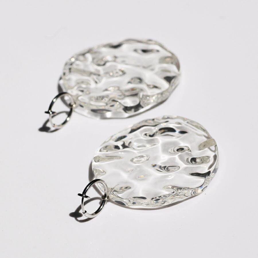 Iria Ashimine（イリア アシミネ） / Ocean イヤリング - CLEAR レディース ノンホール ギフト プレゼント 記念日 アクセサリー ジュエリー 透明 クリア 素材 … | clear | 01