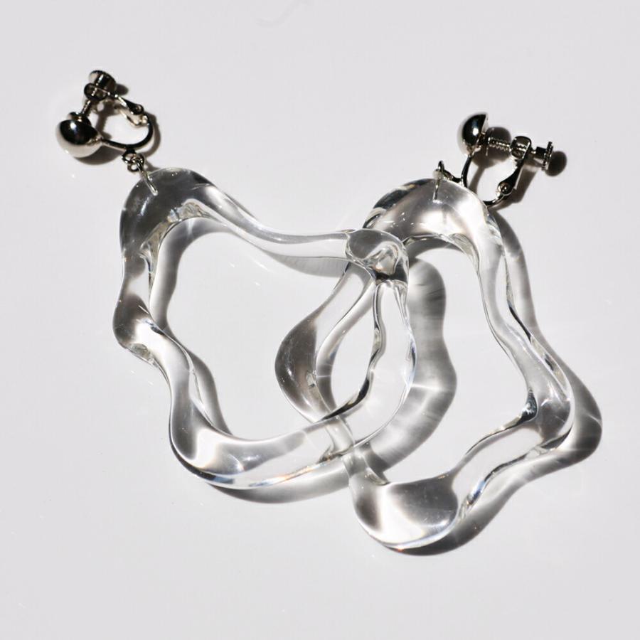 Iria Ashimine（イリア アシミネ） / Oyster : Tasmania transparent イヤリング - CLEAR レディース ノンホール ギフト プレゼント 記念日 ア… | clear