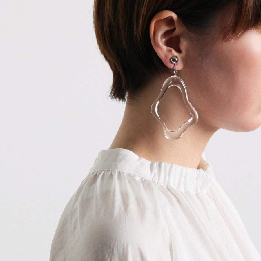 Iria Ashimine（イリア アシミネ） / Oyster : Tasmania transparent イヤリング - CLEAR レディース ノンホール ギフト プレゼント 記念日 ア… | clear | 05