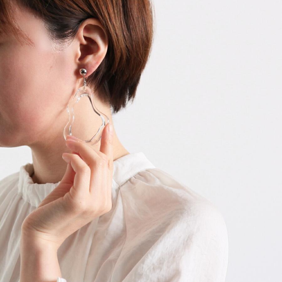 Iria Ashimine（イリア アシミネ） / Oyster : Tasmania transparent イヤリング - CLEAR レディース ノンホール ギフト プレゼント 記念日 ア… | clear | 06