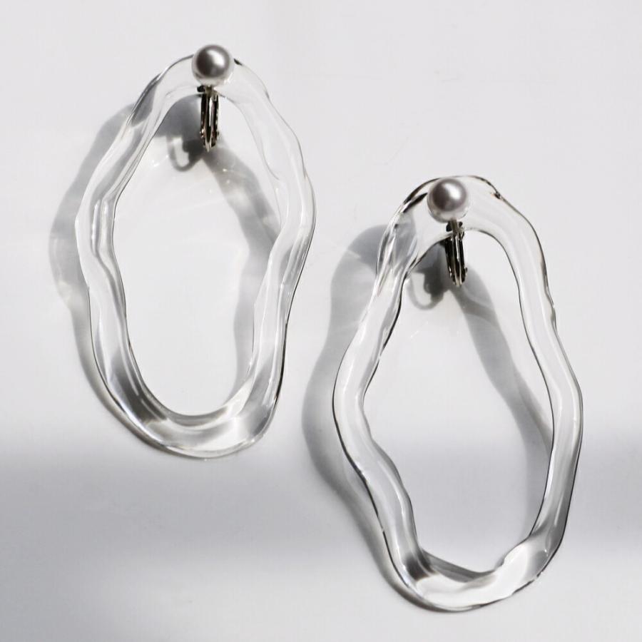 Iria Ashimine（イリア アシミネ） / PEARL DROP' transparent イヤリング 1 - CLEAR レディース ノンホール ギフト プレゼント 記念日 アクセサリー ジ… | Pearl | 03