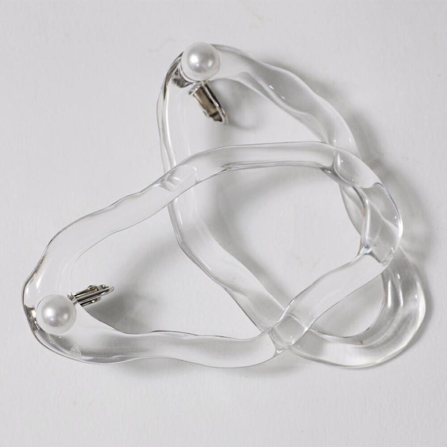 Iria Ashimine（イリア アシミネ） / PEARL DROP' transparent イヤリング 1 - CLEAR レディース ノンホール ギフト プレゼント 記念日 アクセサリー ジ… | Pearl | 07
