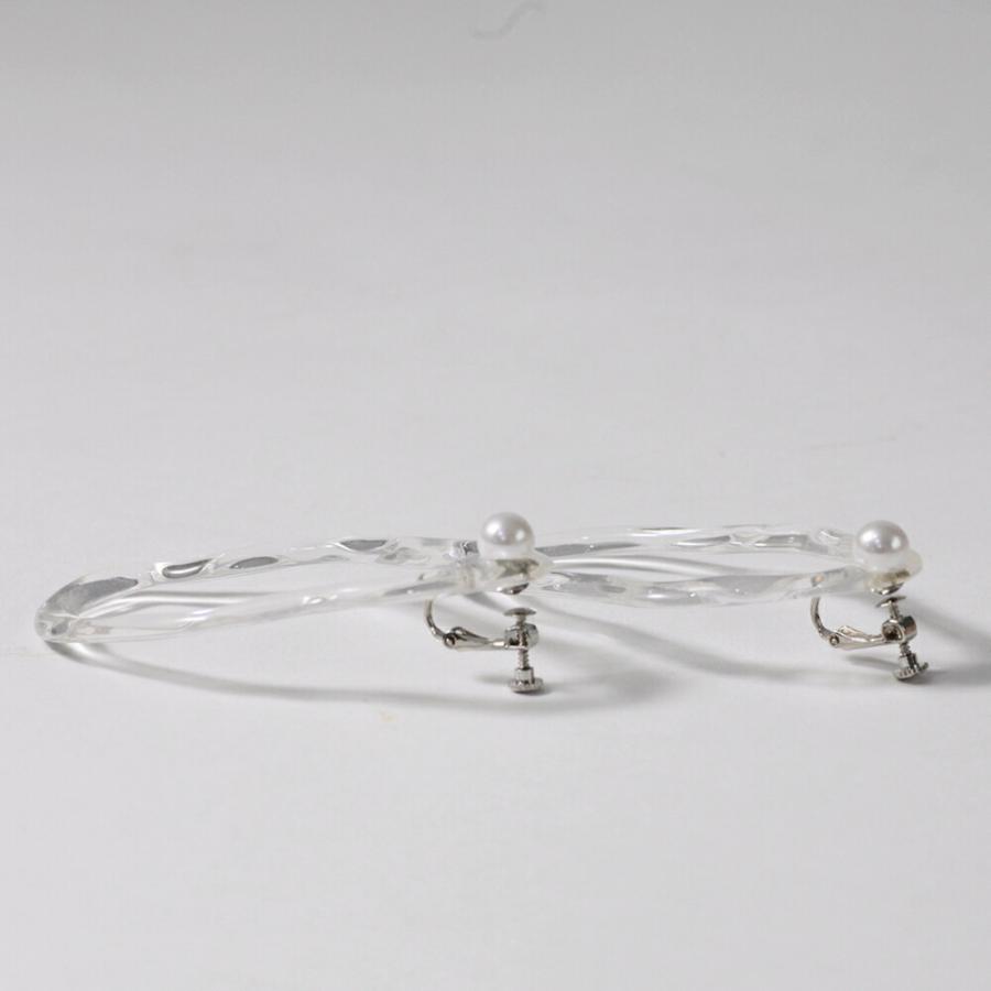 Iria Ashimine（イリア アシミネ） / PEARL DROP' transparent イヤリング 1 - CLEAR レディース ノンホール ギフト プレゼント 記念日 アクセサリー ジ… | Pearl | 08