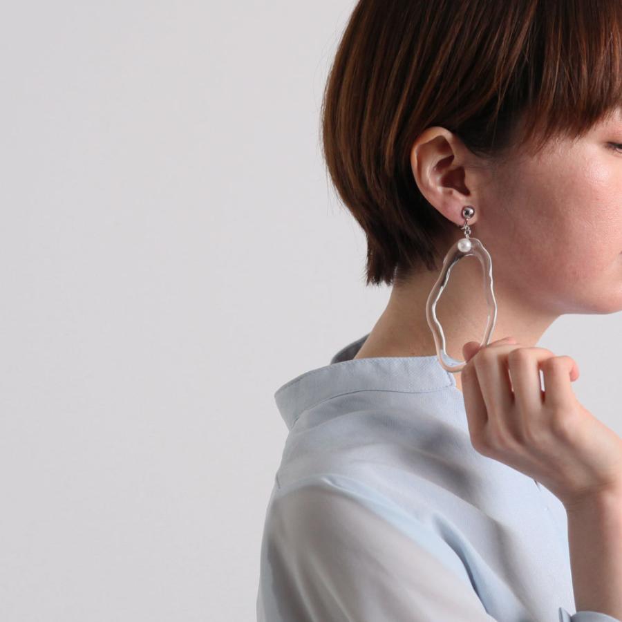 Iria Ashimine（イリア アシミネ） / PEARL DROP' transparent イヤリング 2 - CLEAR レディース ノンホール ギフト プレゼント 記念日 アクセサリー ジ… | Pearl | 04