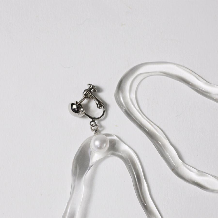 Iria Ashimine（イリア アシミネ） / PEARL DROP' transparent イヤリング 2 - CLEAR レディース ノンホール ギフト プレゼント 記念日 アクセサリー ジ… | Pearl | 06