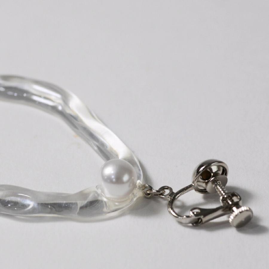 Iria Ashimine（イリア アシミネ） / PEARL DROP' transparent イヤリング 2 - CLEAR レディース ノンホール ギフト プレゼント 記念日 アクセサリー ジ… | Pearl | 07