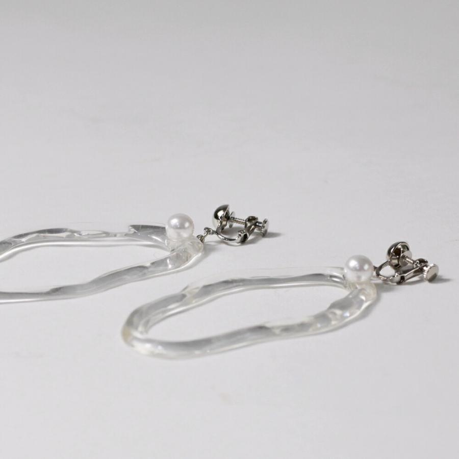 Iria Ashimine（イリア アシミネ） / PEARL DROP' transparent イヤリング 2 - CLEAR レディース ノンホール ギフト プレゼント 記念日 アクセサリー ジ… | Pearl | 08
