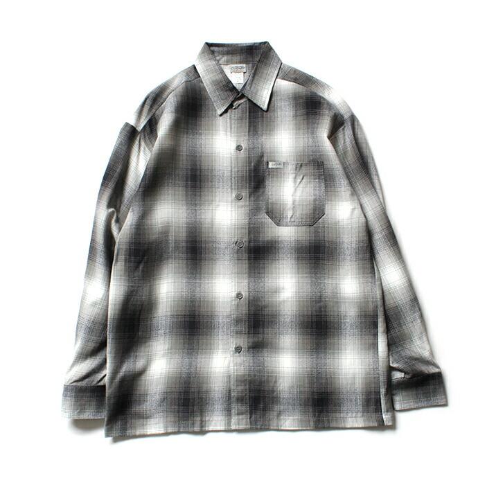 CalTop（キャルトップ） / 2000 オンブレチェック L/Sシャツ - Grey/White グレー×ホワイト | Cal Top