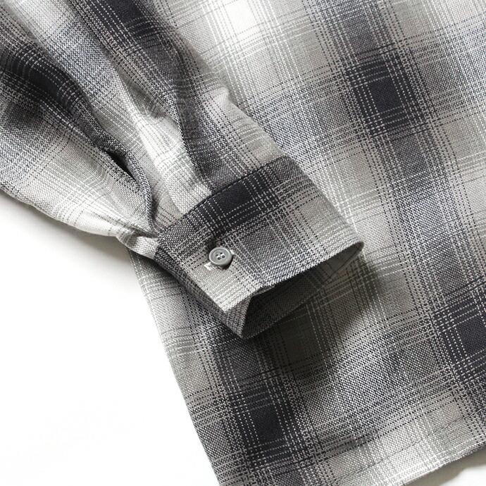 CalTop（キャルトップ） / 2000 オンブレチェック L/Sシャツ - Grey/White グレー×ホワイト | Cal Top | 04