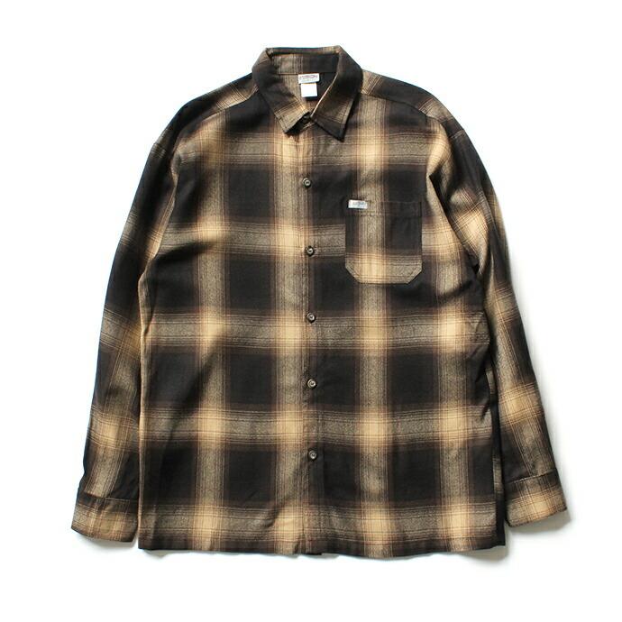 CalTop（キャルトップ） / 2000 オンブレチェック L/Sシャツ - Brown/Khaki ブラウン×カーキ | Cal Top