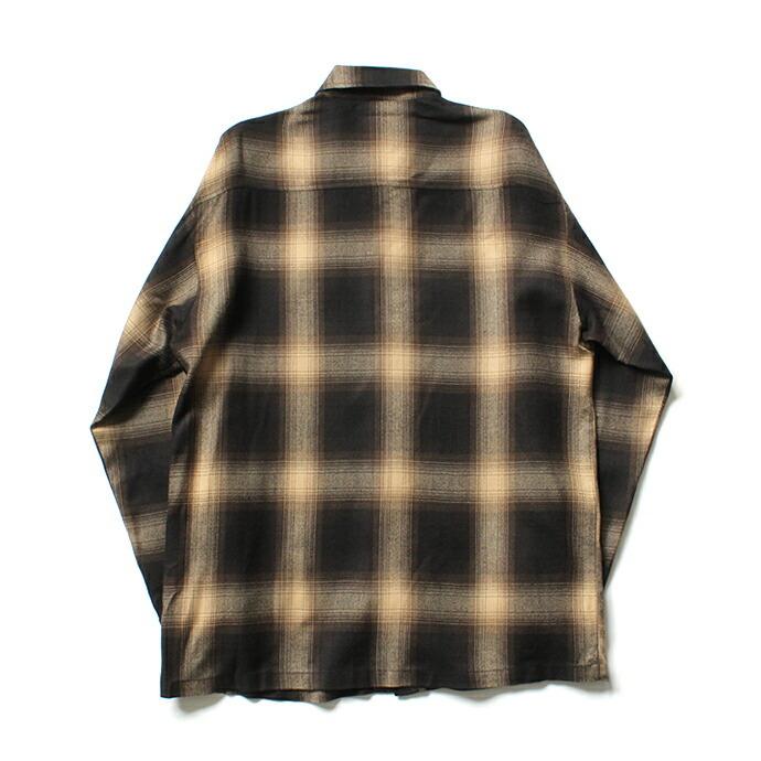 CalTop（キャルトップ） / 2000 オンブレチェック L/Sシャツ - Brown/Khaki ブラウン×カーキ | Cal Top | 01