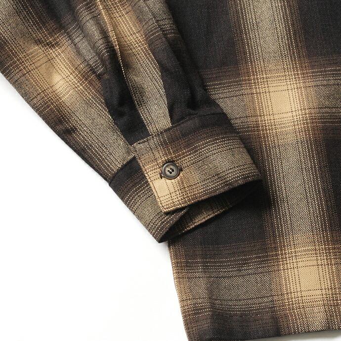 CalTop（キャルトップ） / 2000 オンブレチェック L/Sシャツ - Brown/Khaki ブラウン×カーキ | Cal Top | 04