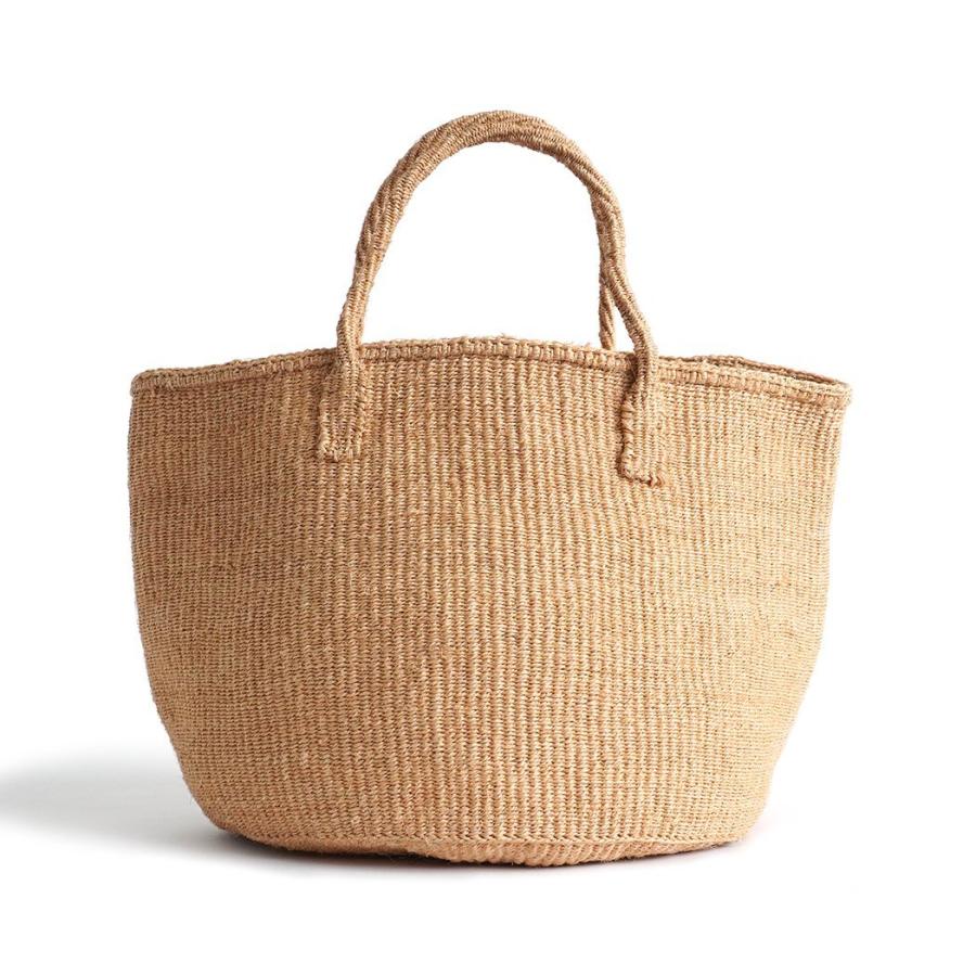サイザル カゴバッグ ラウンド M / K1104-01 - ナチュラル レディース カゴバッグ 12インチ | 