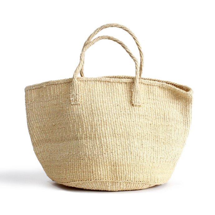 サイザル カゴバッグ  ラウンド M/クリーム かごバッグ K1104-61 | 
